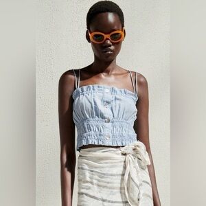 NWT Zara Light Blue Crop Top